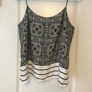 Black/White tank top blouse